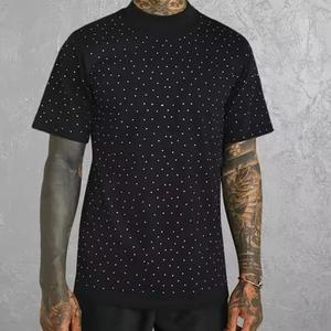 Chemise Homme 100% Coton à Manches Courtes Personnalisée avec Strass Coupe Classique Écologique Tendance Scintillante Légère GSM - Product Image 3