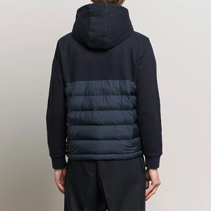 Vestes d'hiver matelassées pour hommes adultes, à capuche, fermeture éclair, couleur noire et bleu marine, imperméables, coupe-vent, personnalisables - Product Image 2