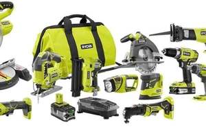 AUTÉNTICO Kit Combinado de 12 Herramientas Inalámbricas Ryo-bi 18V ONE+ - P1896, P1896 ONE Plus de 18 Voltios con Batería de Iones de Litio - Product Image 6
