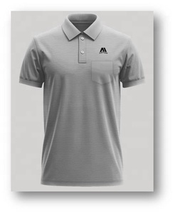 Chemise de golf sportive en tricot solide de haute qualité, anti-plis, séchage rapide, tissu rafraîchissant, logo personnalisé, coupe formelle, vente en gros - Product Image 5
