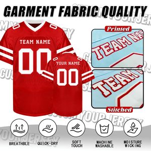 Personalized Team Name & Number Football Jersey for Adult , Custom Football <b>Shirt</b> for American Football Fan Sports Jerseys - Product Image 6