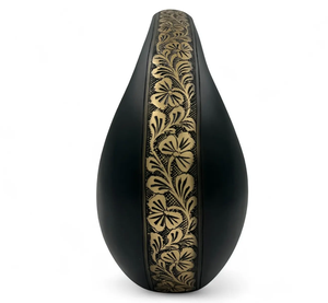 Urnes funéraires pour adultes en forme de goutte d'eau noire gravée avec un cœur, pour cendres funéraires, 200 pouces cubes, écologiques et durables - Product Image 5