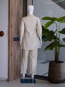 Pantalones Casuales de Mujer, Color Crema, Premium, Mal Chanderi, Bordados, de Secado Rápido, para Todas las Temporadas, Corte Holgado, Tradicionales, Largos hasta el Tobillo, Estilo Indio - Product Image 2
