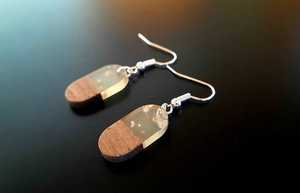 Pendientes de Resina y Madera Hechos a Mano, Joyería Natural Colgante, Ligeros, Rústicos, Estilo Boho, Accesorios de Moda, Regalo para Mujer, Premium - Product Image 3