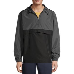 Men's Waterproof <b>Hooded</b> <b>Soft</b> <b>Shell</b> <b>Jacket</b> Quarter-Zip Color Blocked Oversized Fit All Seasons Outdoor Hiking Coat Regular Length - Product Image 2