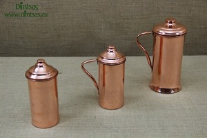 Carafe en cuivre martelé de haute qualité avec poignée en laiton doré pour servir de l'eau, utilisation domestique et en cuisine, distributeur d'eau - Product Image 5