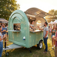 Petite remorque de vente de hot-dogs, cuisine mobile de rue, restaurant, chariot de restauration rapide à vendre
