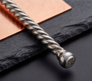Antique Twist Stainless Steel Salad Server Mirror Finish Rope Handle Handcrafted For Restaurants Hotel And Resort - Product Image 2