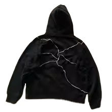 Sudadera y Hoodie Personalizados para Hombre, Estilo Oversize, Manga Larga, con Parche Frontal y Logotipo Bordado, Teñido Anudado - Product Image 3