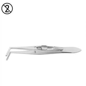 Forceps musculaires Jameson, grande taille, gauche, en acier inoxydable, instrument chirurgical ophtalmique, CE ISO, instrument jetable à usage unique - Product Image 1