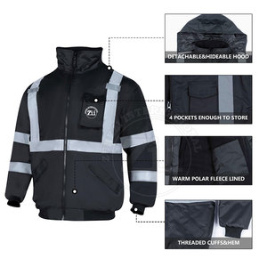 Vêtements de sécurité, veste softshell réfléchissante haute visibilité, classe 1 ANSI, imperméable, LED clignotante, logo personnalisé, haute qualité, séchage rapide - Product Image 5