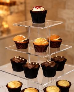 Soporte de Acrílico Personalizado para Cupcakes con Logotipo y Color para Exhibición en Bodas, Fiestas y Eventos - Product Image 5
