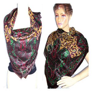 Bufanda de Algodón Lurex Premium, Elegante y Ligera, Estampada, para Mujer, Accesorio de Moda Transpirable y Suave - Product Image 3