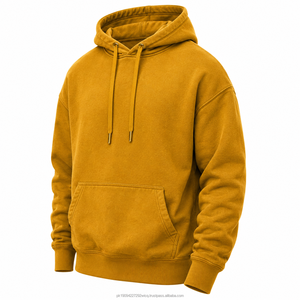 Sudadera con Capucha Extra Grande de Alta Calidad para Hombre, 400GSM, Algodón Grueso, Personalizable con Logotipo, Estilo Urbano, Sudadera de Invierno Antiarrugas - Product Image 1