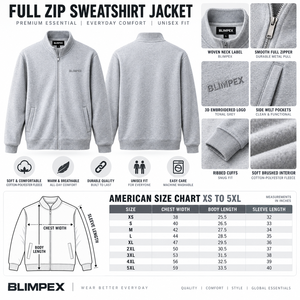 Custom Unisex Full Zip <b>Sweatshirt</b> Jacket Heather <b>Grey</b> Cotton Fleece Stand Collar with Tonal 3D Embroidered Logo OEM Private - Product Image 6
