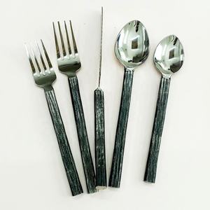 Utensilio de cocina pulido de plata mate real de alta calidad con diseño único Accesorios de cocina modernos martillados - Product Image 4