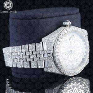 Montre de luxe pour femme Charm_Jewells en acier inoxydable, boîtier rond 30 mm, quartz analogique, bracelet en cristal de saphir et diamants, tendance - Product Image 3
