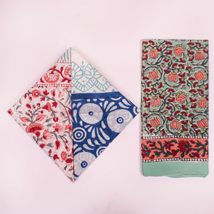 Unique Handmade Fashion Cotton <b>Square</b> <b>Scarf</b> Bandana Hand Block Print Ethnic Pattern Skin Friendly Unisex Accessory for Summer - Product Image 5