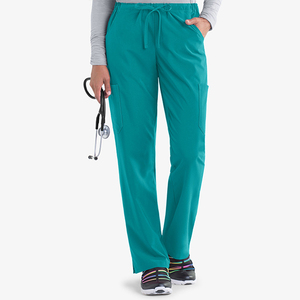 Pantalon de travail d'hôpital actif, extensible et réutilisable, style jogger pour infirmières, disponible en plusieurs couleurs, tissu doux et élastique. - Product Image 1