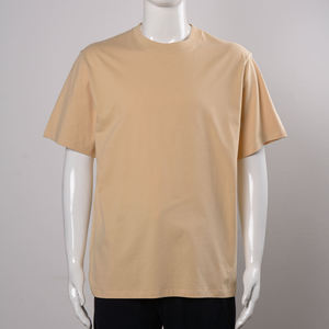 Camiseta de Manga Corta para Hombre, Cuello Redondo, Color Sólido, Corte Regular, 100% Algodón Jersey, Estilo Casual - Product Image 1