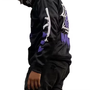 Sweat à capuche zippé personnalisé Y2k Automne/Hiver pour homme, imprimé rétro Harajuku, vêtements de rue tendance, gothique unisexe - Product Image 4