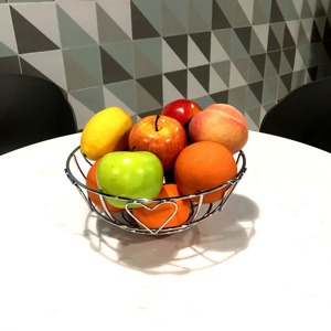 Wedding Decorative Countertop <b>Fruits</b> Basket Metal Wire Silver Plated Hand Made Crafted Gift Hamper Basket From India - Product Image 4