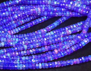<b>Pink</b> Full Flash Opal Gemstone Beads 16" Strand Rondelle Welo Ethiopian 3.5-5.5mm Natural <b>Drilled</b> Faceted High Grade Color Play - Product Image 6