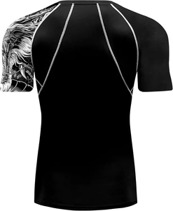 Camiseta de compresión para hombre a precio económico, transpirable, sostenible, servicio OEM ODM, camiseta de compresión para MMA BJJ, precio al por mayor personalizado - Product Image 2