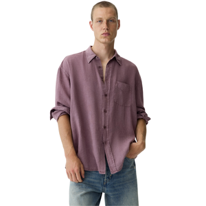 Camisa Casual de Hombre con Botones, Manga Larga, Mezcla de Algodón, con Bolsillo en el Pecho, Corte Relajado, Uso Diario, Personalizable, OEM, Venta al Por Mayor - Product Image 2