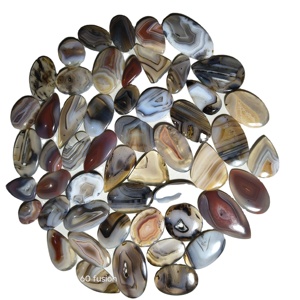 Piedra Preciosa de Ágata Natural de Botsuana de Alta Calidad, Cabujón de Forma Mixta de 20-45 mm, 8-12 g, Certificada por Terceros, KHUSHI GEMS STONE Jewelry - Product Image 2