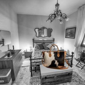 Sac fourre-tout personnalisé en cuir véritable avec fermeture éclair et broderie, style vintage pour femmes, fabrication OEM LHTB-0003 - Product Image 3