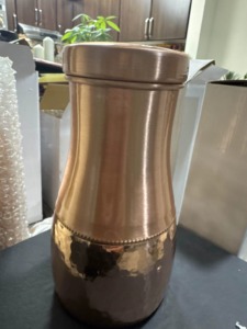 Distributeur d'eau en cuivre Clasinox avec couvercle, design vintage, grande capacité, usage domestique - Product Image 4