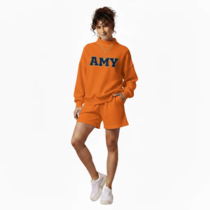 Soft Women's <b>Turtleneck</b> <b>Sweater</b> for 2 Piece Shorts Set Breathable Eco-Friendly Fleece Solid Summer Comfort Outfit - Product Image 3