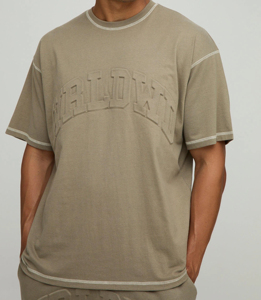 ชุดลำลองคุณภาพสูงสำหรับผู้ชาย 2 ชิ้น เสื้อยืด กางเกงขาสั้น ผ้าถักลายเสือดาว ซักแบบ Acid Wash ทำจากใยไผ่ 100% แห้งเร็ว ทรงโอเวอร์ไซส์ - Product Image 6