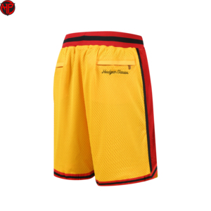 Pantalones Cortos de Baloncesto de Lona Vintage Personalizados al por Mayor para Hombre, de Alta Calidad, Transpirables, de Secado Rápido, 100% Poliéster, Corte Medio - Product Image 3