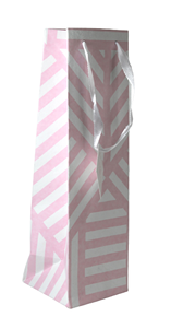 Cameleon Exports <b>Pink</b> Geometric Pattern Customizable <b>Gift</b> Bag White Satin Handles Rectangle Shape Art Paper Offset Printing Box - Product Image 3