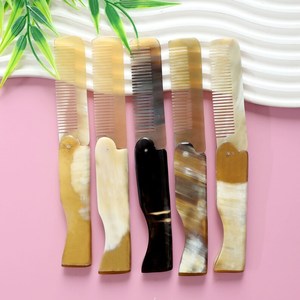Modern Handmade Natural Horn Hair <b>Comb</b> Static Free Beard Grooming <b>Comb</b> <b>Wide</b> Tooth Hair Care Styling Product Supplier - Product Image 6