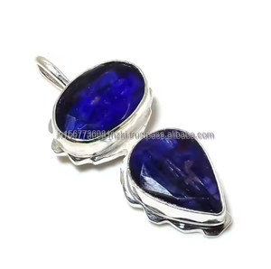 สร้อยคอไพลินรูปไข่สร้อยคอ September birthstone สร้อยคอทองคำและเงินแท้สร้อยคอโซลิแทร์สร้อยคอเรียบง่าย - Product Image 4