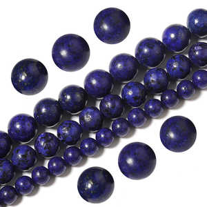 Perles rondes en cristal de Lapis Lazuli et verre soufflé, 10 mm, semi-finies, accessoires de bijoux DIY, ajoutez de la couleur à vos créations - Product Image 4