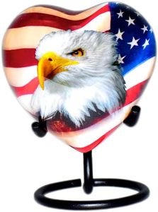 Distinctive Aluminum Heart Shape Memorial <b>Ash</b> <b>Keepsake</b> Urn Tribute Holder Designed With Secure Decorative Lid Style - Product Image 3