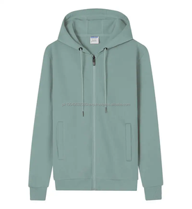 Fabricante de fábrica Sudaderas con cremallera personalizadas Grueso en blanco Unisex EE. UU. Tamaño Chaqueta con capucha con cremallera - Product Image 3