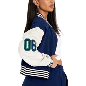 Conjunto Deportivo Informal con Capucha para Gimnasio, Chaqueta Bomber Deportiva con Bordado de Béisbol para Mujer, Venta al por Mayor 2026 - Product Image 2
