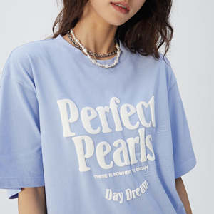 เสื้อยืดคอตตอนพิมพ์ลายตามสั่งคุณภาพสูงขายส่งยอดนิยม MOQ ต่ำ พิมพ์ลายนูน 3 มิติ สำหรับผู้ชายและผู้หญิง - Product Image 5