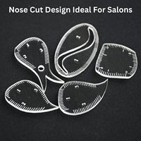 Ensemble de règles de traçage des sourcils en acrylique transparent, gabarits professionnels pour la mise en forme des sourcils avec marquages de mesure pour le microblading