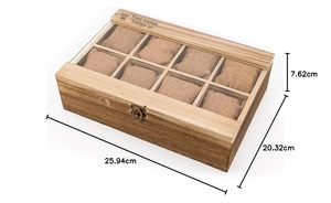 Boîte à montres AHTE MANUEXPO UR-065 à 10 emplacements pour hommes, boîte de présentation de montres et de bijoux en bois de rose indien de luxe, organisateur en bois fait main - Product Image 4