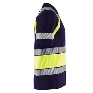 Custom OEM ODM Cheap 100% Polyester High Quality Anti-Wrinkle Breathable Safety Reflective <b>Hi</b> <b>Vis</b> Workwear Short <b>T</b>-<b>Shirts</b> Men - Product Image 3