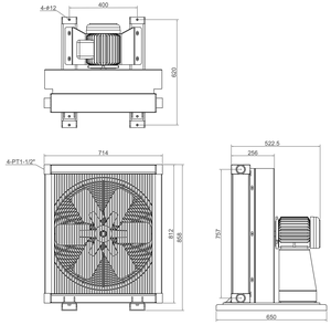Système de refroidissement hydraulique personnalisable de marque taïwanaise, refroidisseur d'huile à longue durée de vie TL4-70, garantie 1 an, OEM ODM - Product Image 2