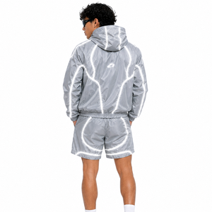 Survêtement Premium Personnalisé avec Logo pour Homme : Veste Coupe-Vent Imperméable Réfléchissante en Nylon et Polyester avec Fermeture Éclair et Short, Hoodies USA - Product Image 2