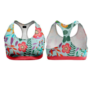 Sujetador deportivo de alto soporte sin costuras para gimnasio, fitness, running y yoga, diseño frontal simple sublimado, ropa de entrenamiento ecológica al por mayor - Product Image 4