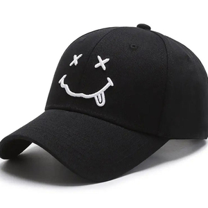 Gorras de Béisbol de Alta Calidad para Hombre, Clásicas, Ajustables, Protección Solar para Exteriores, Diseño de Cara Feliz, para Viajes, Ciclismo y Uso Casual - Product Image 1